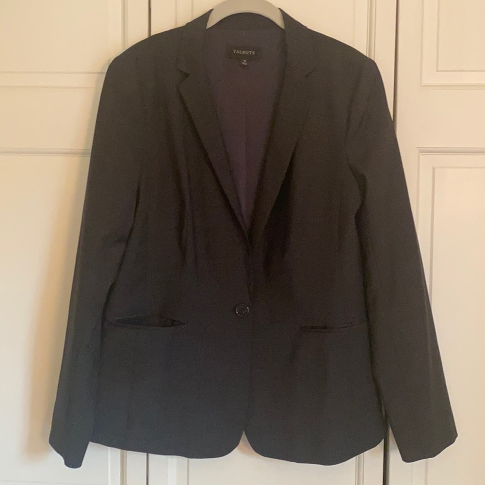 Talbots Heather Gray Suit Jacket
